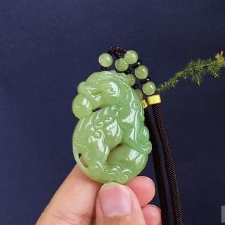 可玉可求和田玉貔貅玉石吊坠 寓意万事顺利 财富好运 深