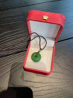 七彩云南和田玉碧玉平安扣吊坠男女款玉坠玉佩挂件项链节日礼物 和田